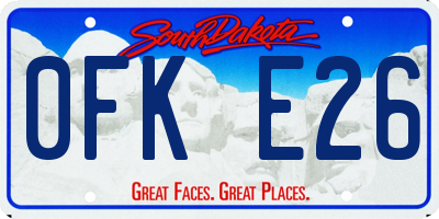 SD license plate 0FKE26