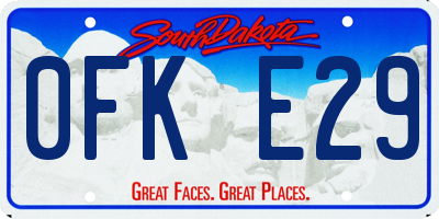 SD license plate 0FKE29