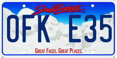 SD license plate 0FKE35