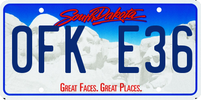 SD license plate 0FKE36