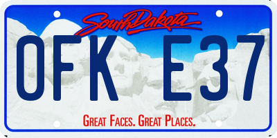SD license plate 0FKE37
