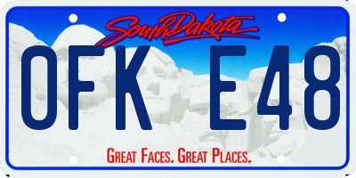 SD license plate 0FKE48