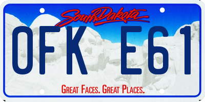 SD license plate 0FKE61