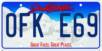 SD license plate 0FKE69