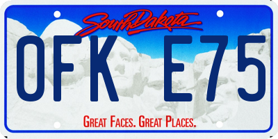 SD license plate 0FKE75