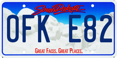 SD license plate 0FKE82