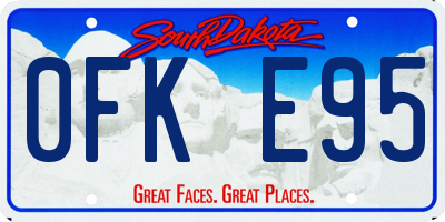 SD license plate 0FKE95
