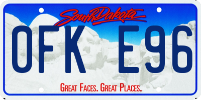 SD license plate 0FKE96