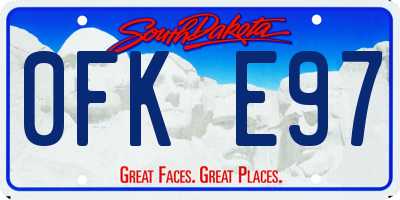 SD license plate 0FKE97