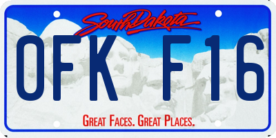 SD license plate 0FKF16