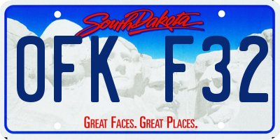 SD license plate 0FKF32