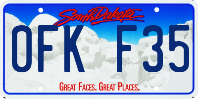 SD license plate 0FKF35