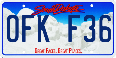 SD license plate 0FKF36