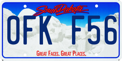 SD license plate 0FKF56
