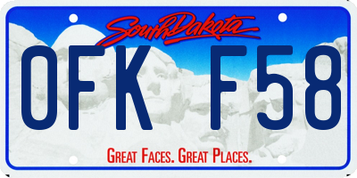 SD license plate 0FKF58