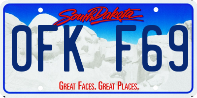 SD license plate 0FKF69
