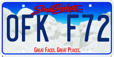SD license plate 0FKF72