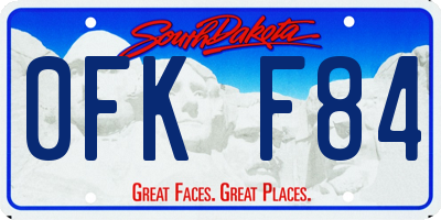 SD license plate 0FKF84