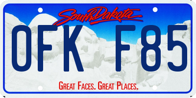SD license plate 0FKF85