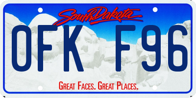 SD license plate 0FKF96