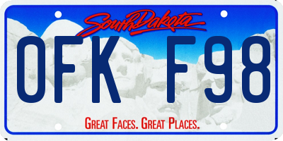 SD license plate 0FKF98