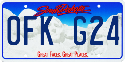 SD license plate 0FKG24