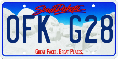 SD license plate 0FKG28