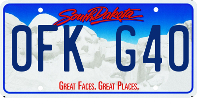 SD license plate 0FKG40
