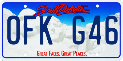 SD license plate 0FKG46