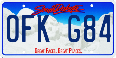 SD license plate 0FKG84