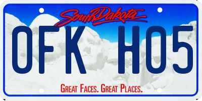 SD license plate 0FKH05
