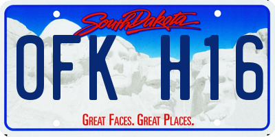 SD license plate 0FKH16
