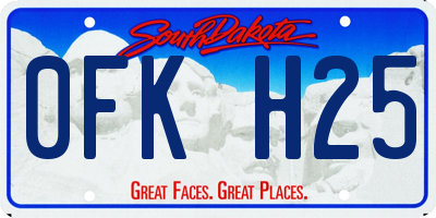 SD license plate 0FKH25