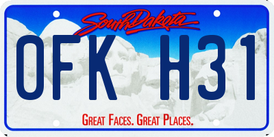 SD license plate 0FKH31