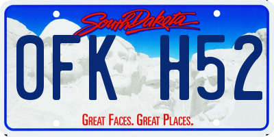 SD license plate 0FKH52