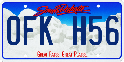 SD license plate 0FKH56