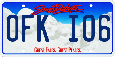 SD license plate 0FKI06