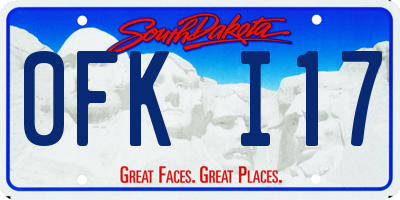 SD license plate 0FKI17