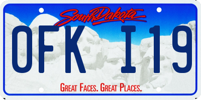 SD license plate 0FKI19
