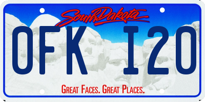SD license plate 0FKI20