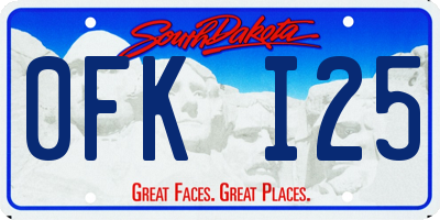 SD license plate 0FKI25