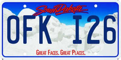 SD license plate 0FKI26