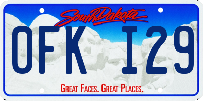 SD license plate 0FKI29
