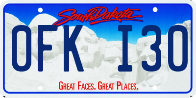 SD license plate 0FKI30