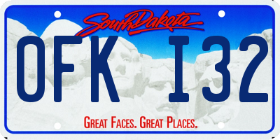 SD license plate 0FKI32