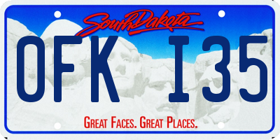 SD license plate 0FKI35