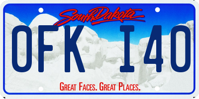 SD license plate 0FKI40
