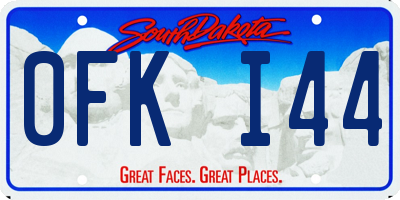 SD license plate 0FKI44