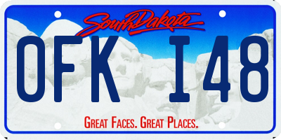 SD license plate 0FKI48
