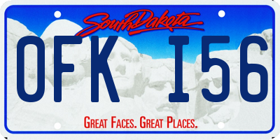 SD license plate 0FKI56